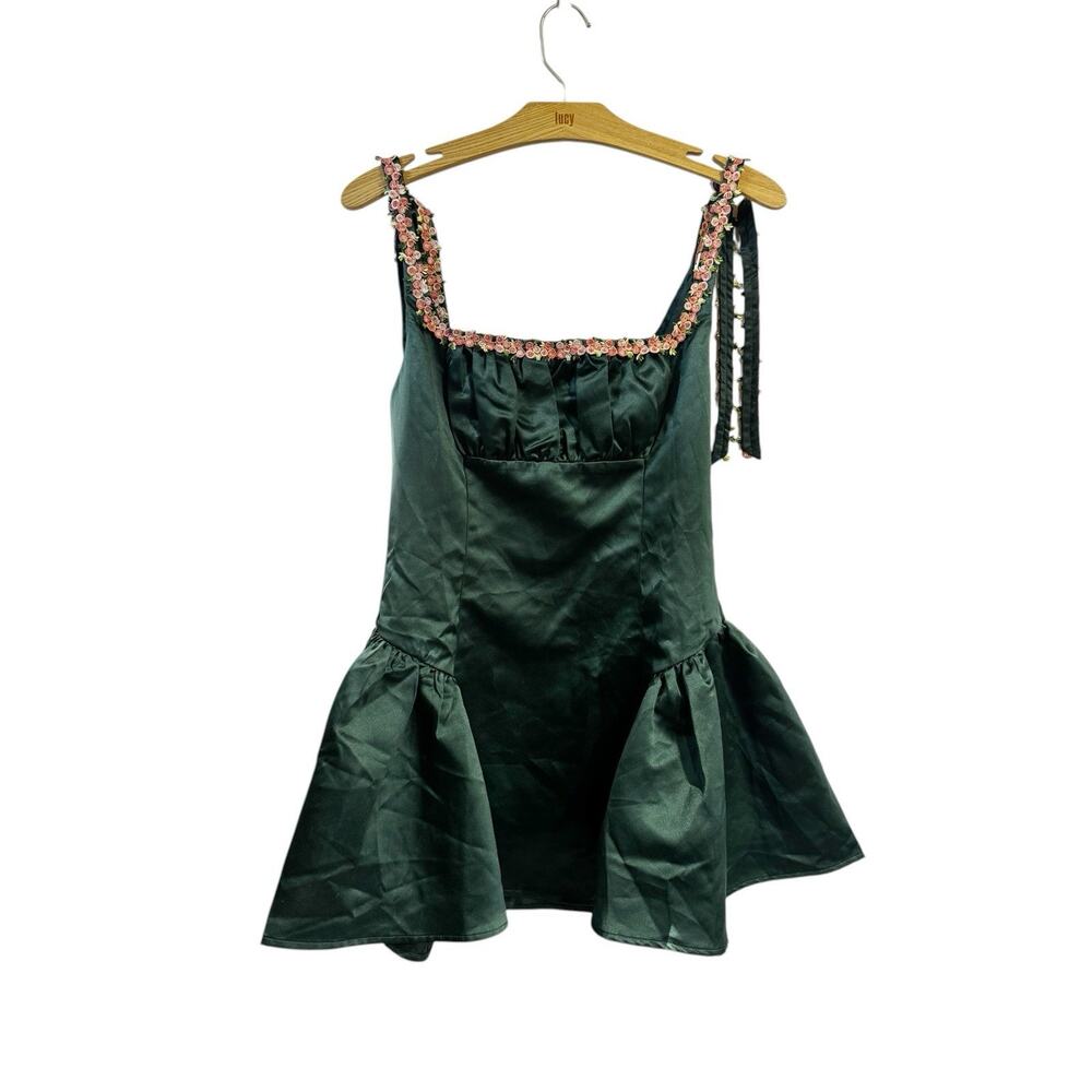 Sugar‎ Thrillz Women Small MAYFAIR RESIDENCE MINI DRESS - GREEN